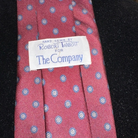 Robert Talbott Hand-Sewn Silk Tie Red Polka Dot - Picture 5 of 8